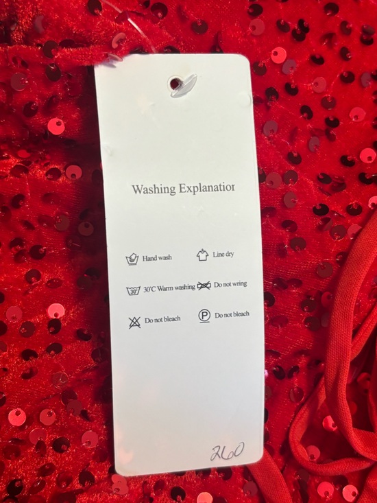 Red Sequin Formal Prom Dress Corset Tie Back Size 0 New - Picture 3 of 11